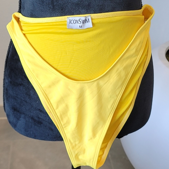 Icon swim Yellow low cut high side bikini bottoms - Picture 5 of 9
